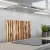 Hout - Stam - Lichtbruin keuken achterwand spatscherm klein -3d_schuin