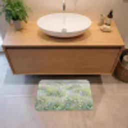 Bloemenveld - Heuvels - Kleurrijk Badmat klein -sfeer1