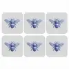 Bij - Modern - Delfts - Blauw onderzetter kurk middel -3d