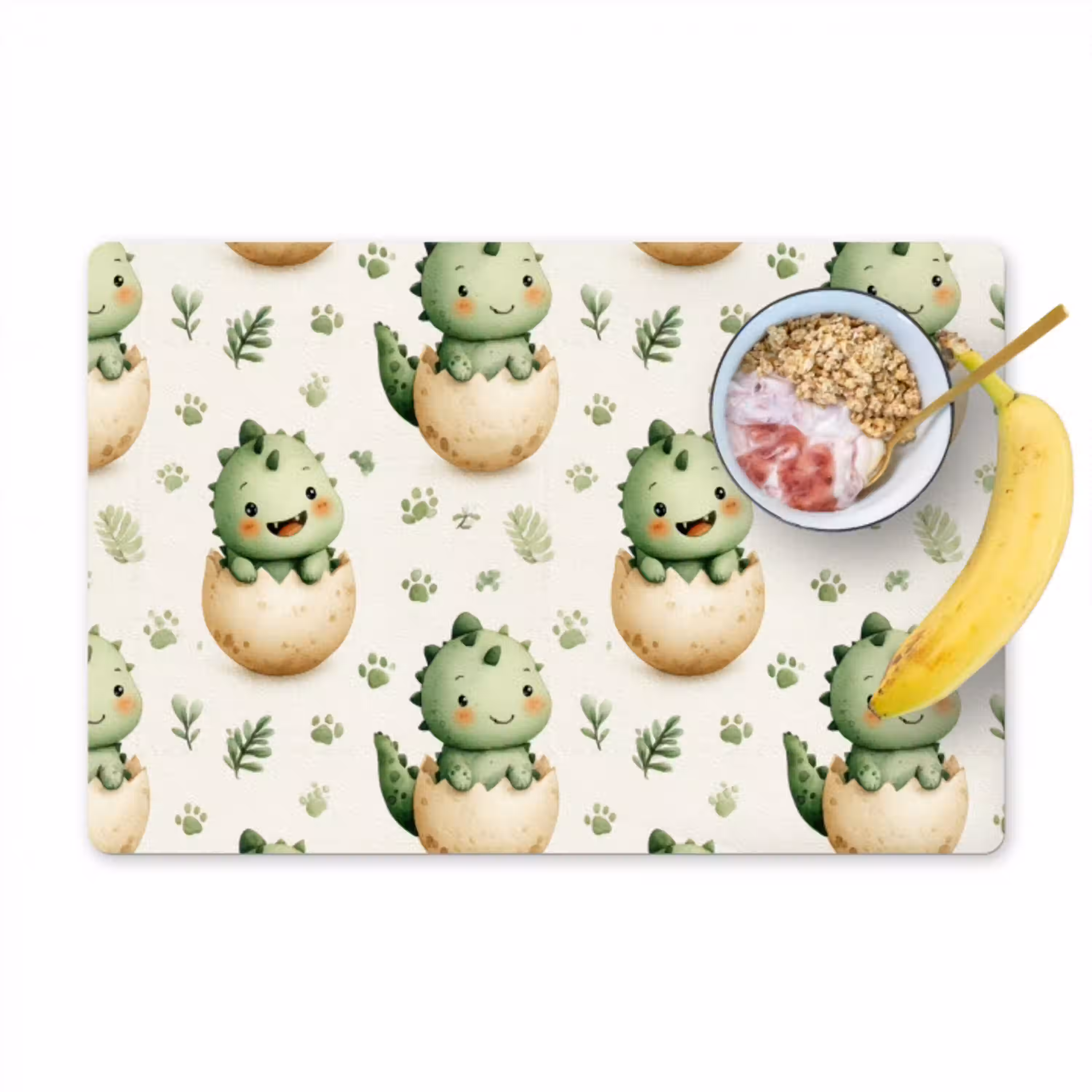Dino - Eieren - Groen Placemat vinyl groot 368 -zzzproduct_Kitchenyeah-website