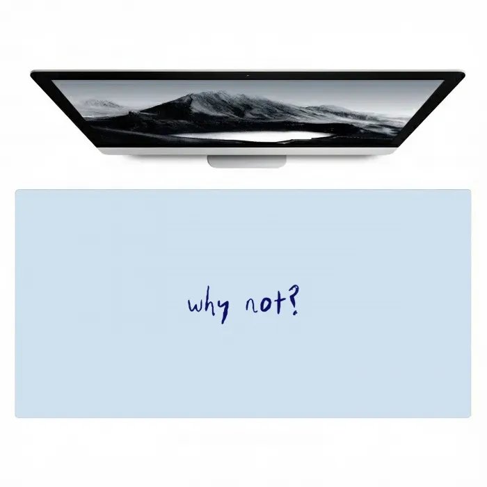 Why not - Blauw - Donker blauw - Quote Muismat XXL klein -zzz3d