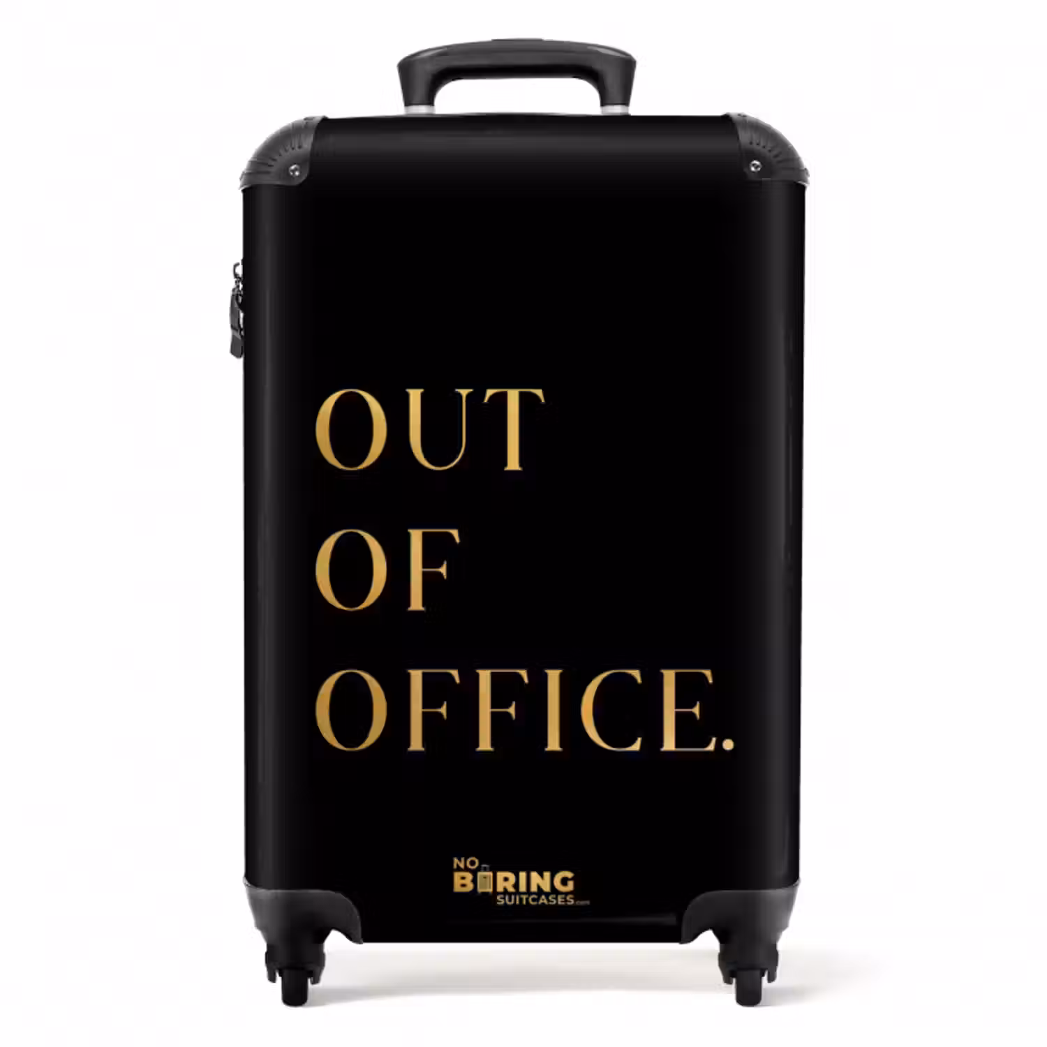 Koffer - Zitate - Außer Haus - Gold - Urlaub - Schwarz