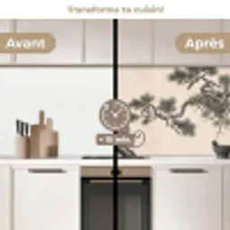 Aap - Maan - Goud keuken achterwand 2 middel -voor-na2_FR