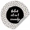 Geluk zit in 't zonnetje - Quotes - Tekst - Zomer Wandcirkel behangsticker klein -3d