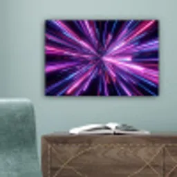 Lichtsnelheid - Ruimte - Roze - Paars canvas 2cm klein -sfeer4