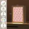 Roze - Retro - Patroon - Geblokt Light Box met kabel (Tafellamp) klein 925 -USP_NL