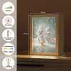Hondjes - Badkuip - Badeendjes - Handdoeken Light Box met kabel (Tafellamp) klein -USP_NL