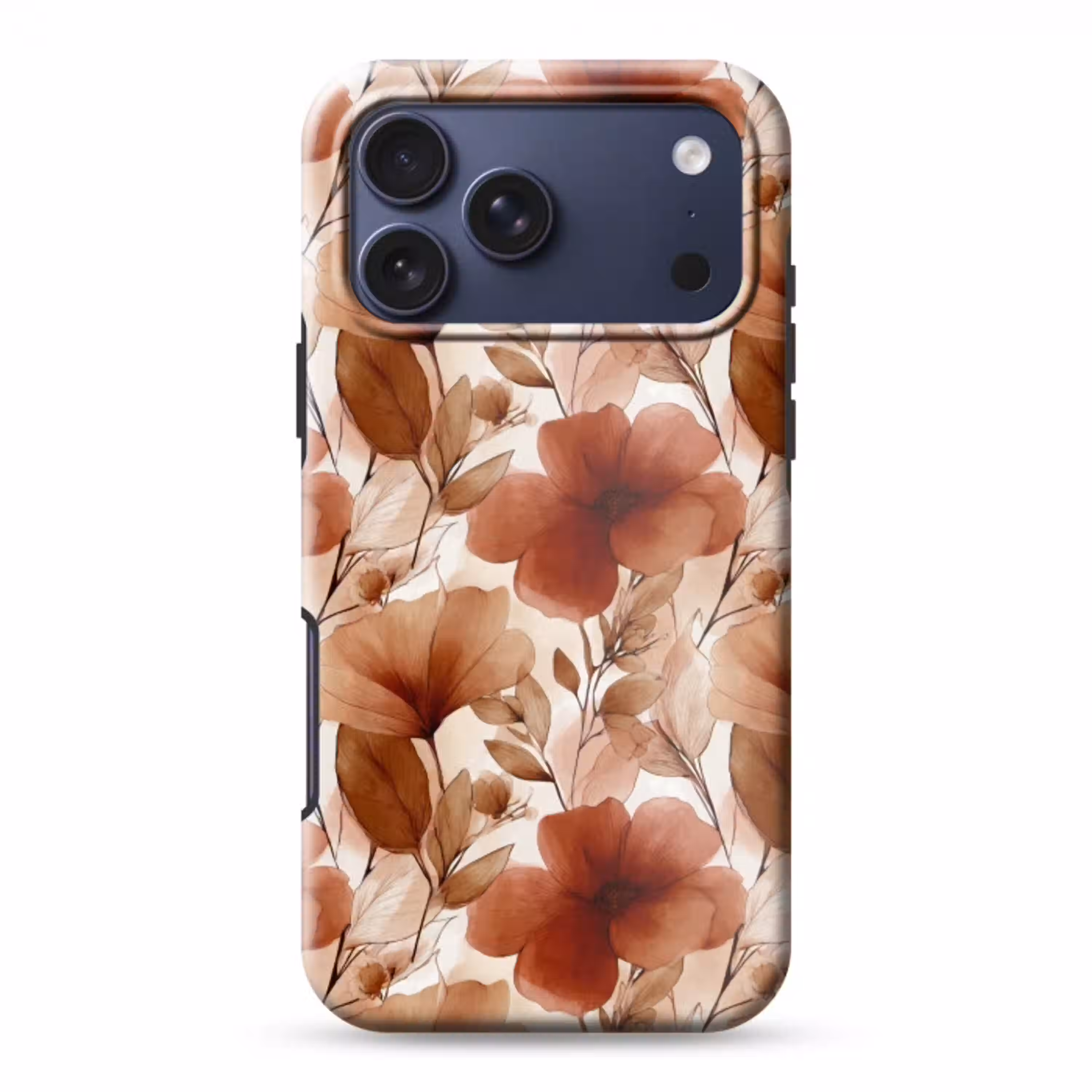 Bloemen - Aquarel - Botanisch - Terracotta Toughcase MagSafe Apple iPhone 17 Pro Max klein 1019 -3d