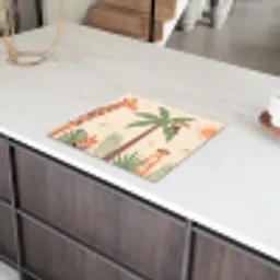 Dieren - Tropisch - Safari - Kleurrijk Inductie beschermer vinyl 3mm middel -sfeer8