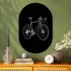 Lijnen - Illustratie - Wit Wandcirkel Ovaal Glas middel -sfeer2