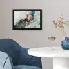 Marmer print - Goud - Blauw fotolijst zwart zonder passe partout klein -sfeer4