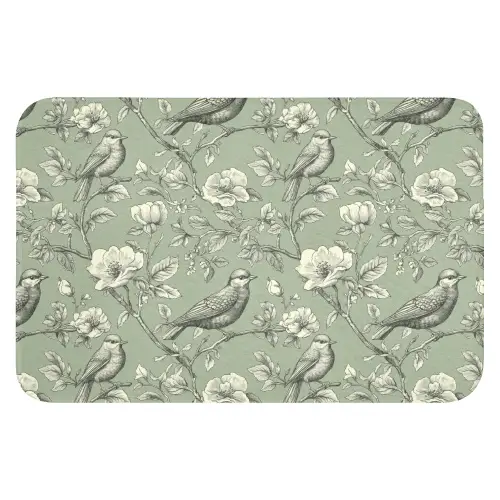 Klassiek - Botanisch - Groen WCmat klein 1009 -3d