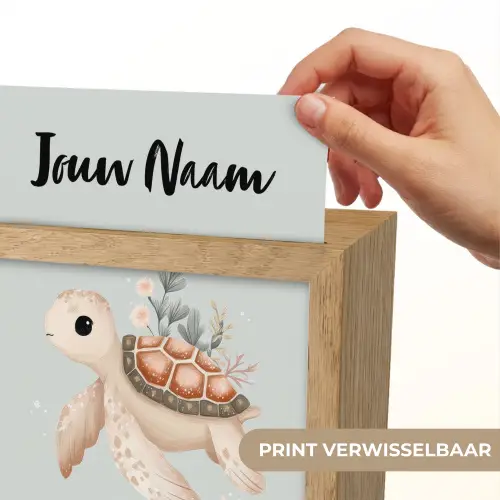 Zeeschildpad - Onderwaterwereld - Pastel Light Box met kabel (Kinderlampje) klein -USP_websiteprintNL