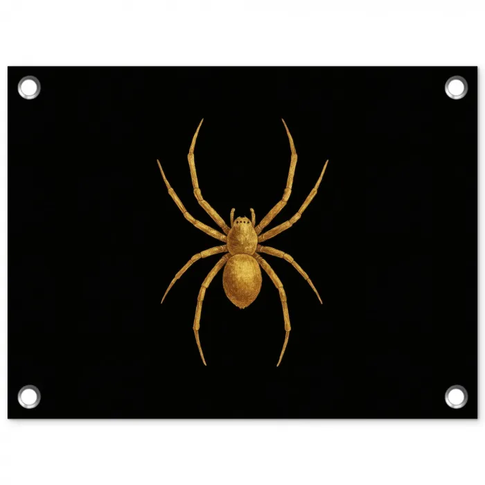 Spin - Goud - Minimalistisch - Poten tuinposter los doek klein -3d