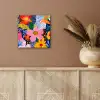Kleurrijk - Bloemen - Abstract - Stippen aluminium wit klein -sfeer4