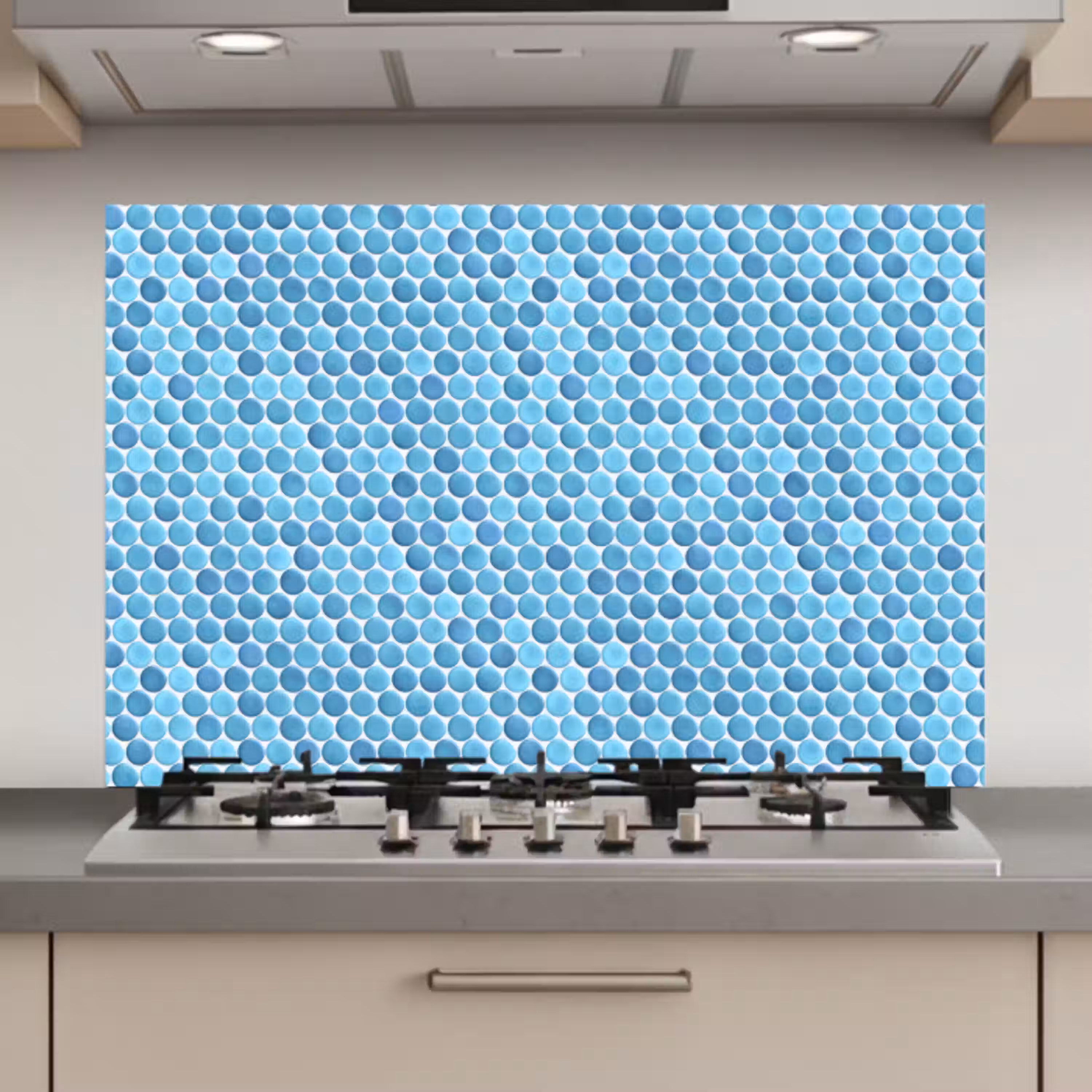 Penny - Mozaïek - Lichtblauw keuken achterwand spatscherm klein 900 -3d_website