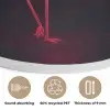 Flamingo - Roze - Neon - Licht Akoestische PET Vilt - Rond klein -closeup_NL