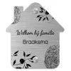 Illustraties - Metaal - Sierlijk Naambord Huisje klein -3d