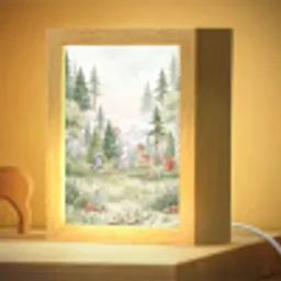 Bos - Dieren - Groen Light Box met kabel (Kinderlampje) klein -zzzz_3d_website