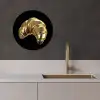 Croissant - Brood - Goud - Zwart KitchenYeah - Keuken - Wandcirkel Forex klein -sfeer1