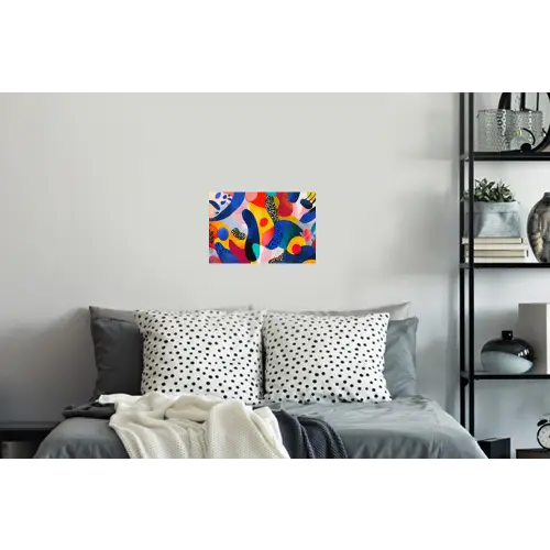 Vormen - Abstract - Stippels - Blauw Muursticker klein -slaapkamer