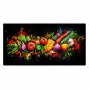 Groente - Eten - Kruiden - Graffiti - Koken Muismat XXL klein -3d_leeg