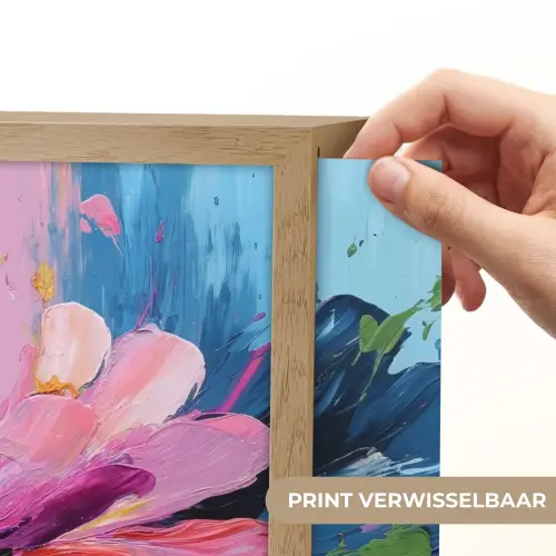 Kleuruitbarsting - Expressieve sfeer - Bloem Light Box met batterij (Wandlamp) middel -USP_websiteprintNL