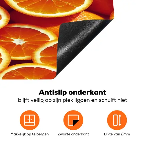 Sinaasappels - Oranje - Gesneden Inductie beschermer vinyl 3mm klein 276 -zzzzzzz-td-onderkant