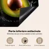 Avocado - Groente - Bladeren - Water - Zwart - Groen Inductie beschermer vinyl 3mm middel -zzzsfeer4_ITA