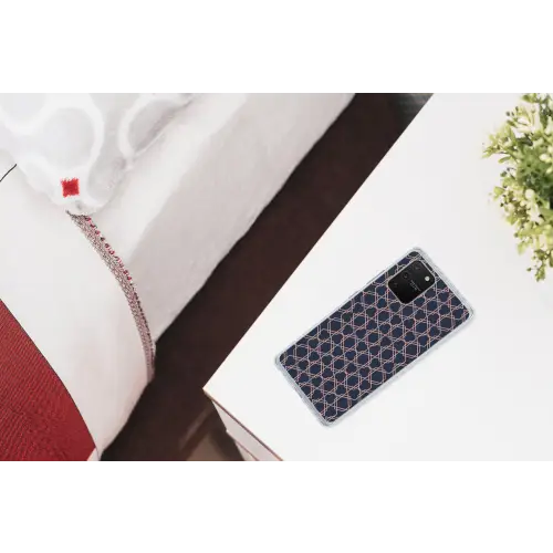 Modern - Patroon - Donkerblauw - Roze Telefoonhoesje Samsung Galaxy S10 Lite klein 364 -kamerS10Lite