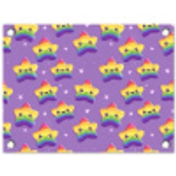 Sterren - Regenboog - Paars tuinposter los doek klein 239 -3d