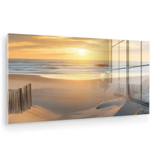 Strand - Duinen - Zonsondergang plexiglas 5mm klein -zzzproduct_nieuw