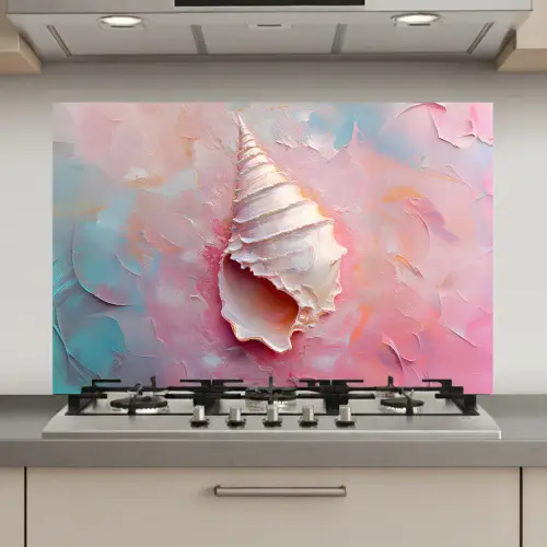 Schelp - Pastel - Pink keuken achterwand spatscherm klein -3d_website