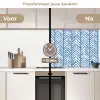 Patroon - Streep - Blauw keuken achterwand 2 middel 871 -voor-na2_NL