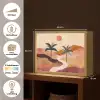 Heuvels - Palmbomen - Abstract Light Box met batterij (Wandlamp) middel -USP_websiteoverzichtNL
