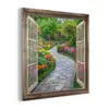 Doorkijk - Bloemen - Tuinpad - Natuur - Raam plexiglas 5mm klein -z3d