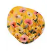 Bloemen - Veld - Geel Wandcirkel Organisch Aluminium middel -3d