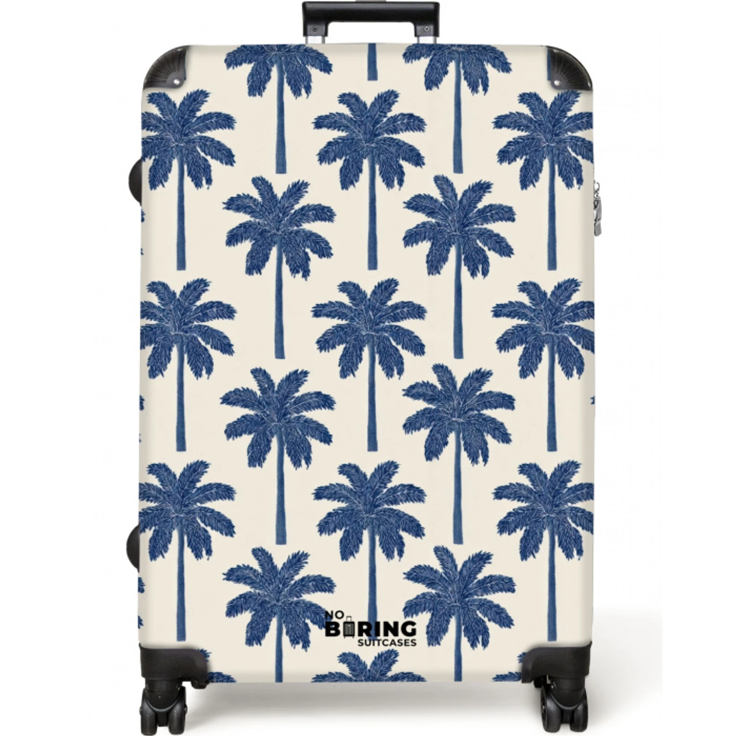 Symmetrisch - Palm - Blauw NBS - Large koffer - Volwassenen Unisex groot -zzzzzzzzkaufland2