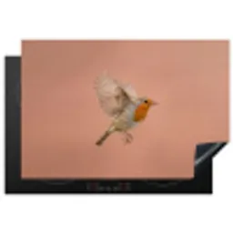 Roodborst - Natuur - Roze Inductie beschermer vinyl 3mm klein -3d