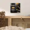 Vrouw - Zwart - Goud - Gezicht - Lippen plexiglas 5mm klein -sfeer4