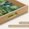 Brug - Hout - Vijver - Waterlelies Dienblad Rechthoek middel -USP_HandgreepNL