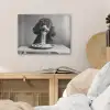 Poedel - Hond - Zwart - Wit - Schattig - Pasta PET vilt klein -sfeer3