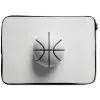 Basketbal - Wit - Schaduw - Lijnen laptophoes neopreen klein -zkaufland3dotto