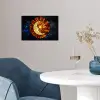 Mozaïek - Glas - Maan - Donkerblauw poster papier klein -sfeer3