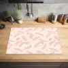 Roze - Veren - Patroon Inductie beschermer vinyl 3mm klein 276 -sfeer5