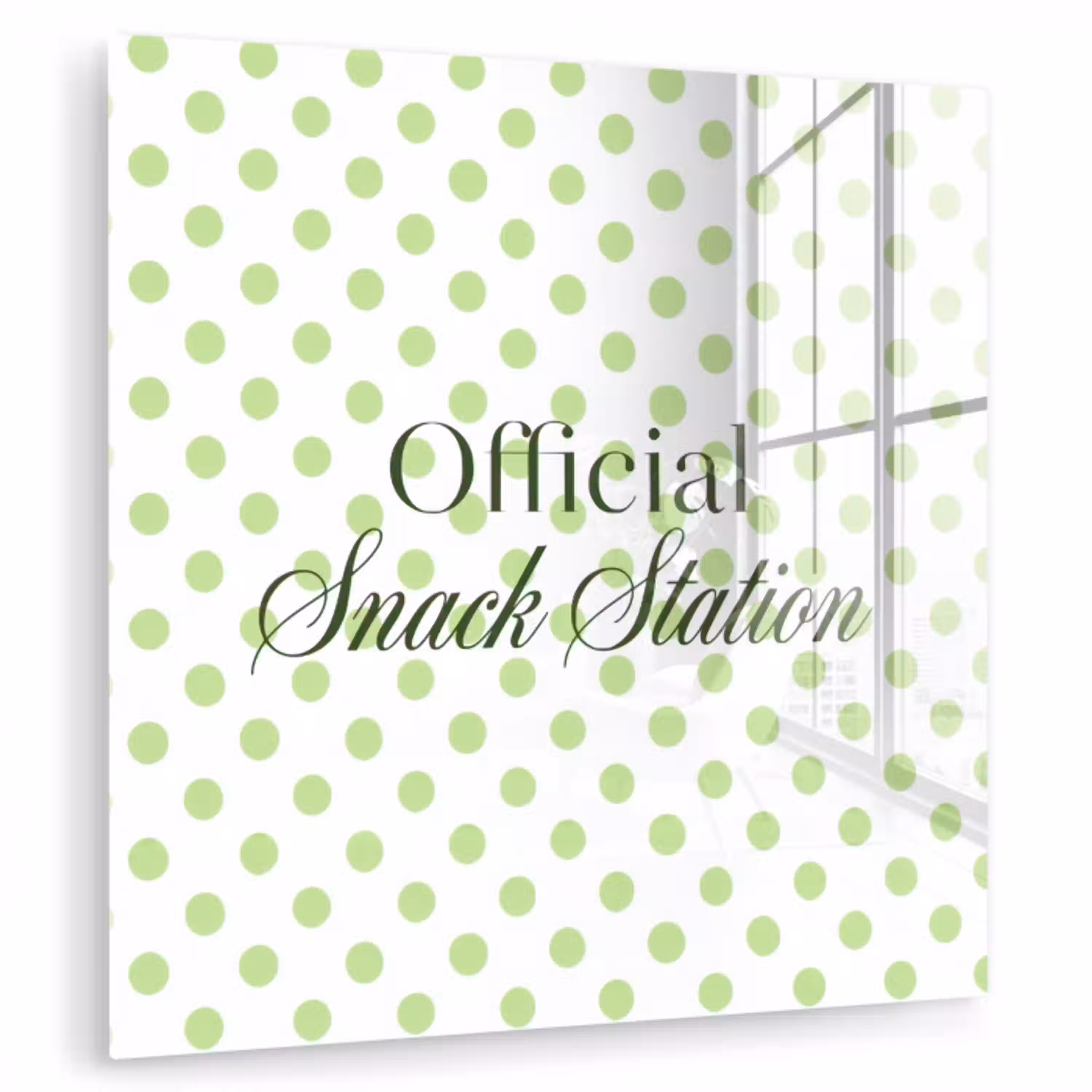 Snack Station - Groen - Stippen plexiglas 5mm klein -zzzproduct_nieuw