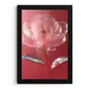 Sierlijk - Bloem - Roze - Glazen fotolijst zwart zonder passe partout klein -3d