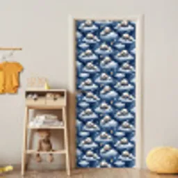 Panda's - Slapen - Blauw deurposter klein 289 -sfeer4