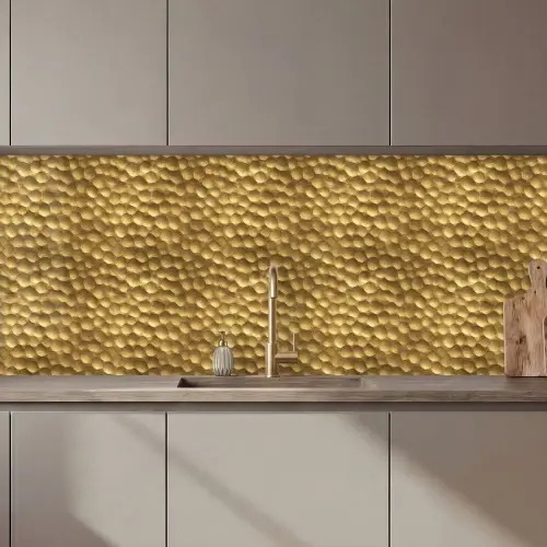Metaal - Dynamisch - Goud keuken achterwand 2 middel 871 zz_3dshopping