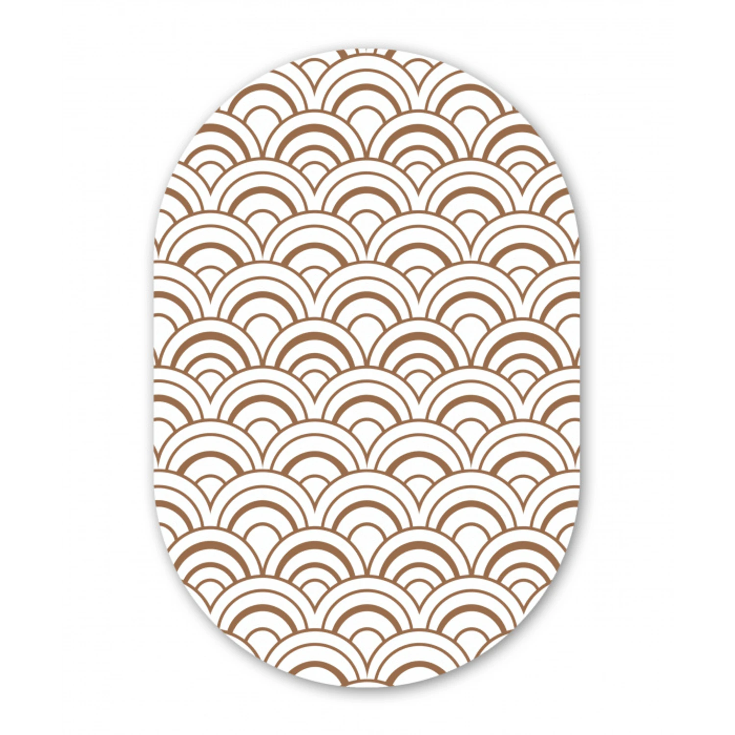 Klassiek - Motief - Terracotta Wandcirkel Ovaal Forex klein 630 -3d